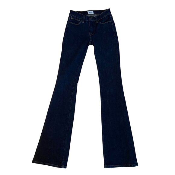 Hudson Jeans Mid-Rise Drew style Dark Blue Bootcut stretch Denim Size 23 long - Picture 1 of 10